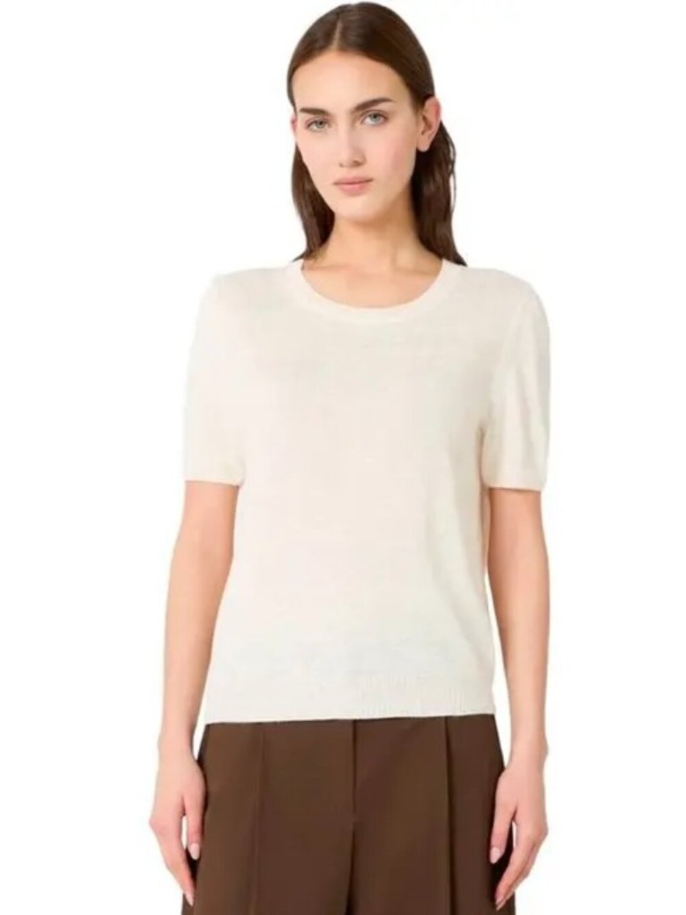 Max Mara Pure Linen Knit Top – Ecru - Size M